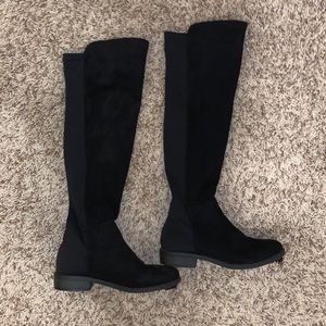 Black knee high boots
